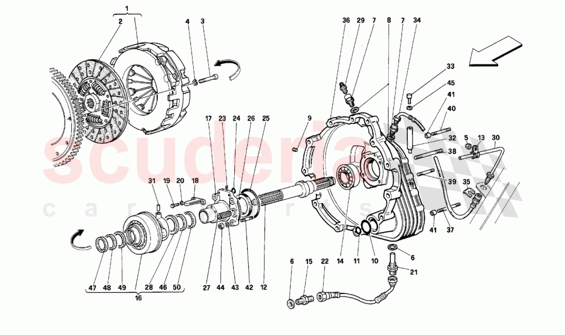 Clutch controls of Ferrari Ferrari 512 M