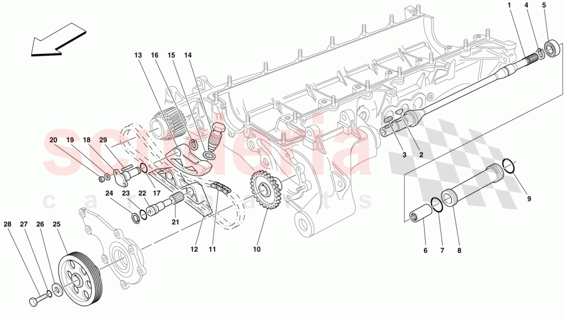 OIL/WATER PUMP - CONTROLS of Ferrari Ferrari F50