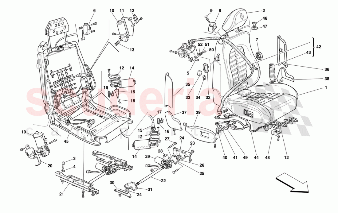 SEAT AND SAFETY BELTS -COMFORT- of Ferrari Ferrari 550 Maranello