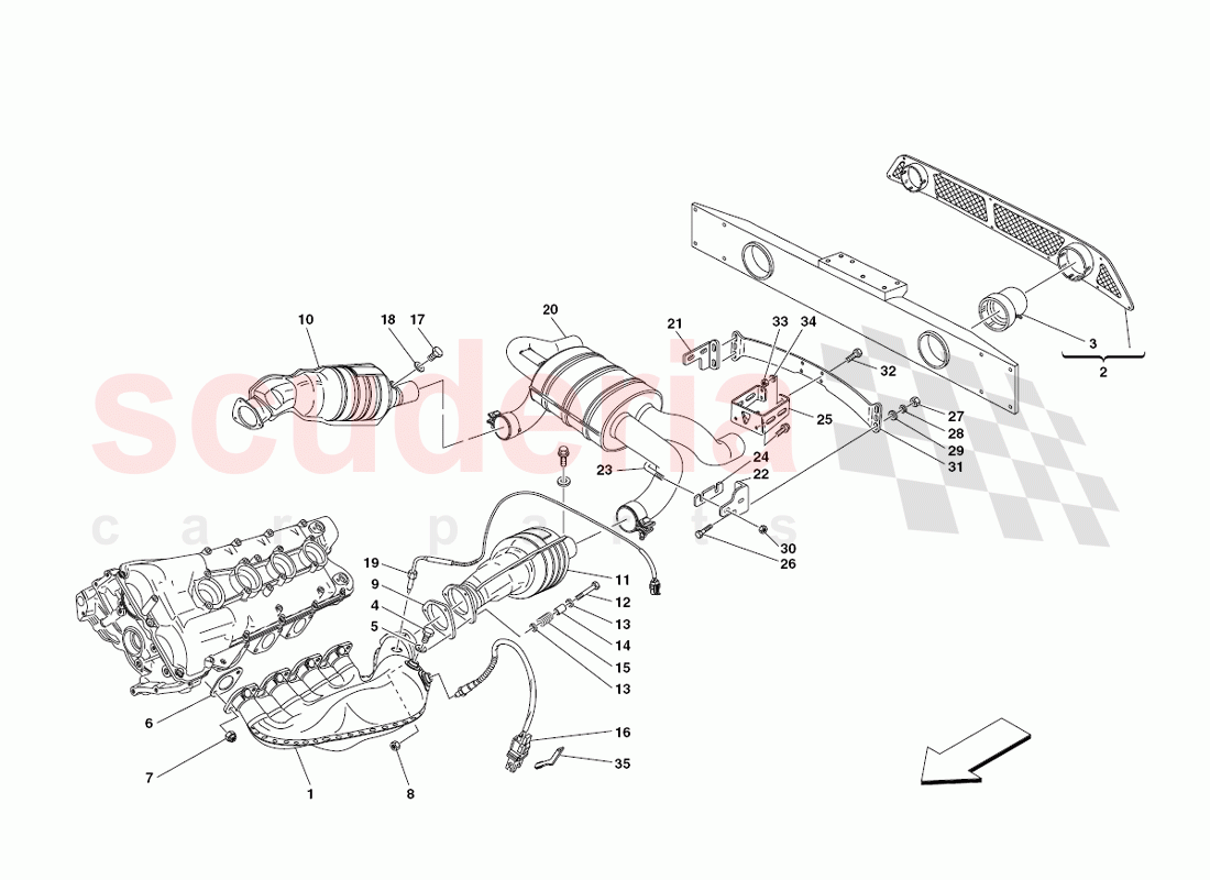 Racing Exhaust System of Ferrari Ferrari 430 Challenge (2006)