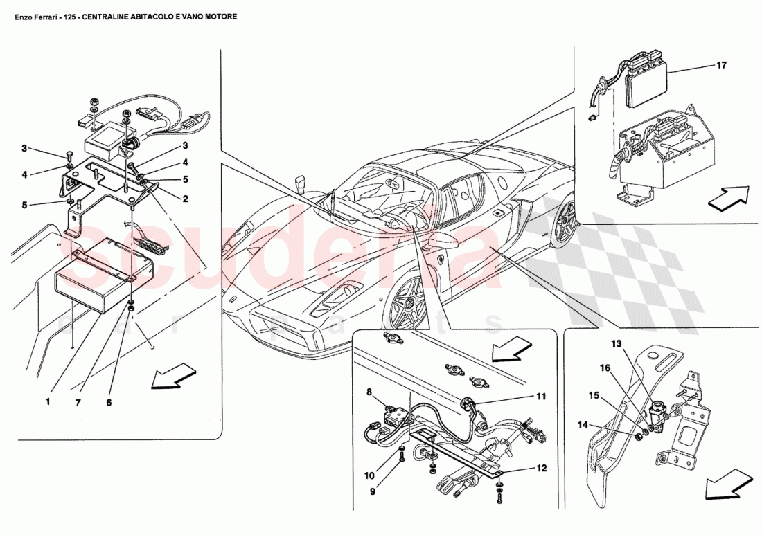 PASSENGERS AND ENGINE COMPARTMENTS CONTROL UNITS of Ferrari Ferrari Enzo