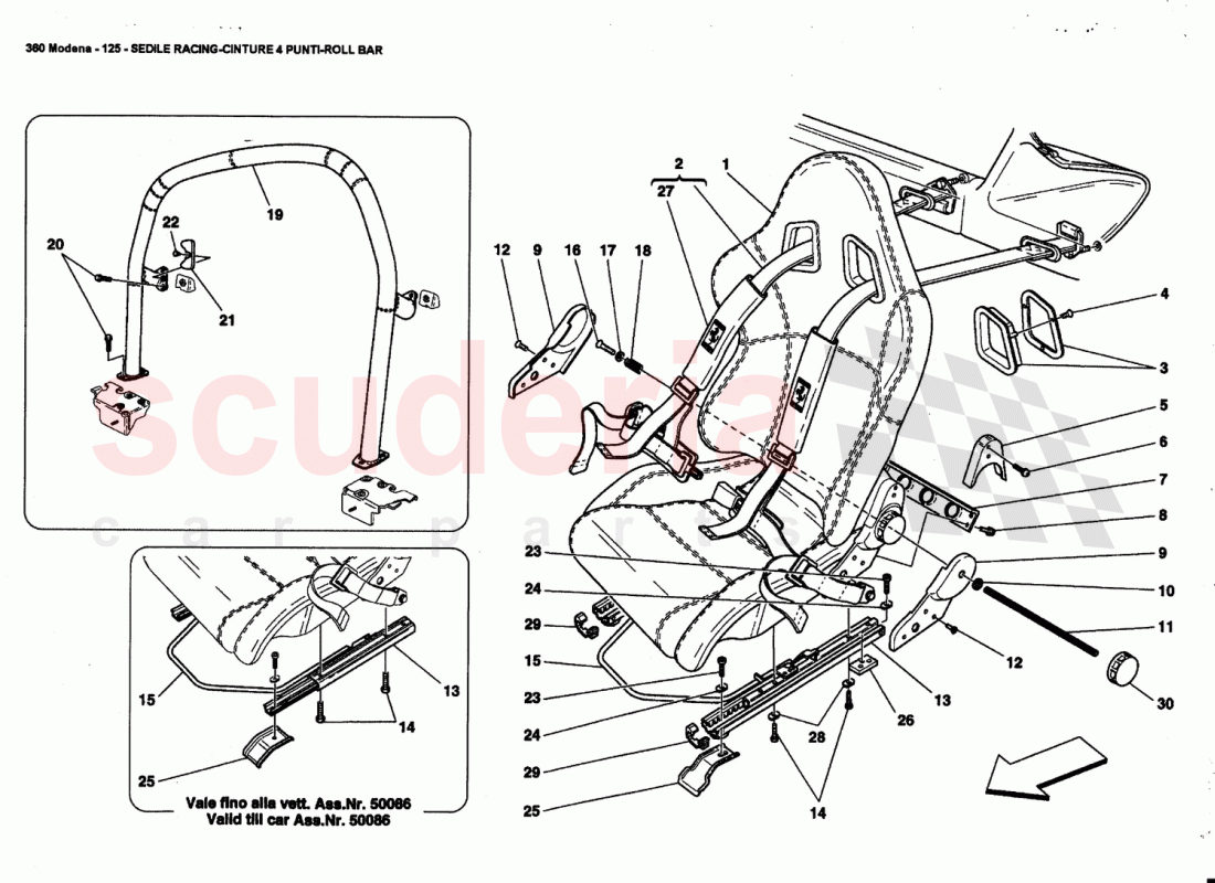 RACING SEAT-4 POINT BELTS-ROLL BAR of Ferrari Ferrari 360 Modena