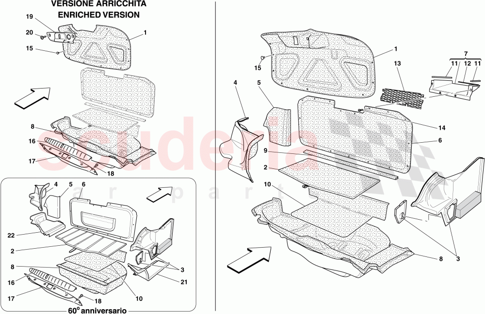 LUGGAGE COMPARTMENT TRIM of Ferrari Ferrari 612 Scaglietti