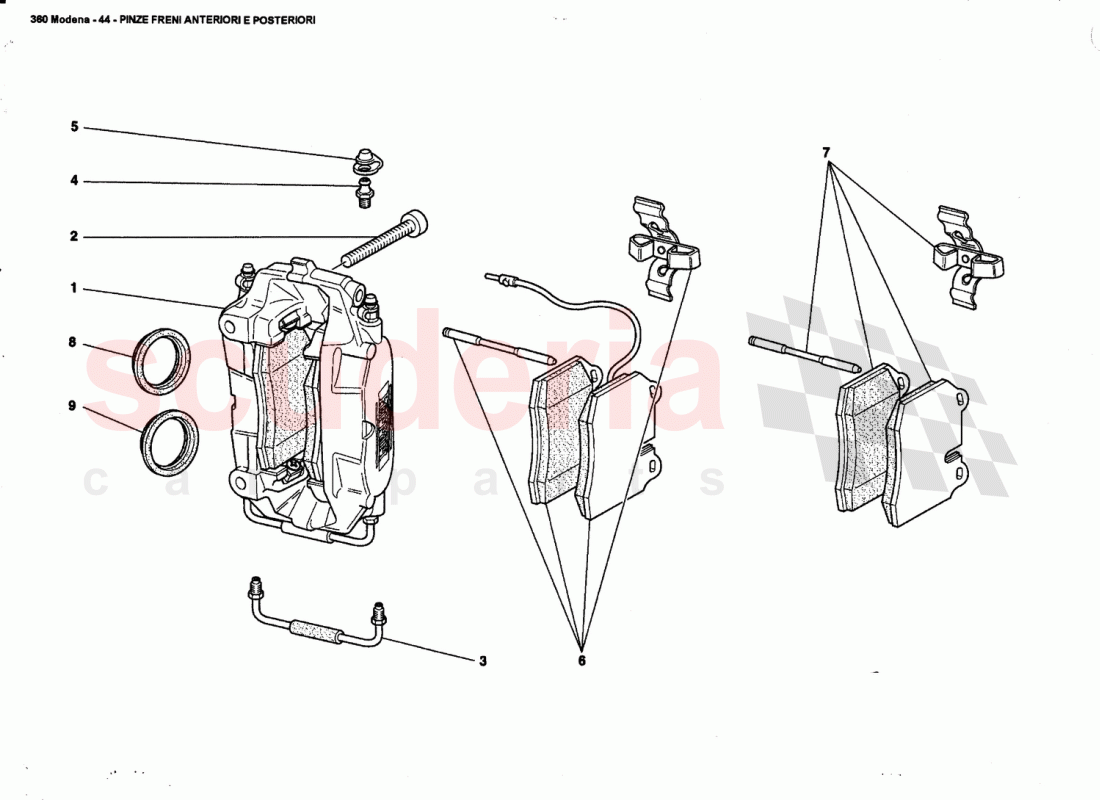 CALIPERS FOR FRONT ANO REAR BRAKES of Ferrari Ferrari 360 Modena