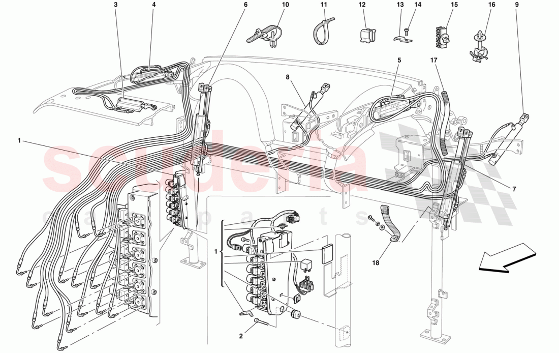 HYDRAULIC PLANT AND ELECTROHYDRAULIC PUMP of Ferrari Ferrari 360 Spider