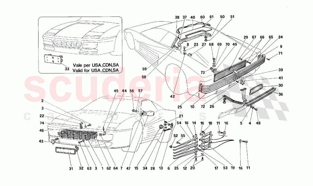 External finishing of Ferrari Ferrari 512 TR