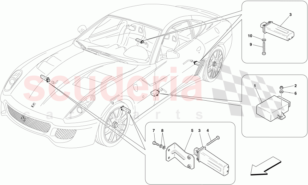 TYRE PRESSURE MONITORING SYSTEM of Ferrari Ferrari 599 GTO