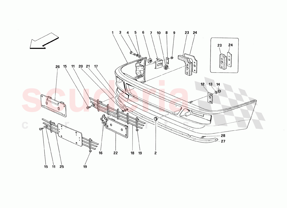 Front Bumper of Ferrari Ferrari 348 TB (1993)