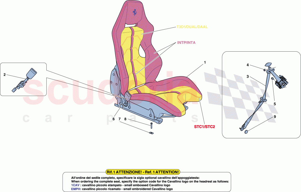 RACING SEAT of Ferrari Ferrari 458 Speciale Aperta