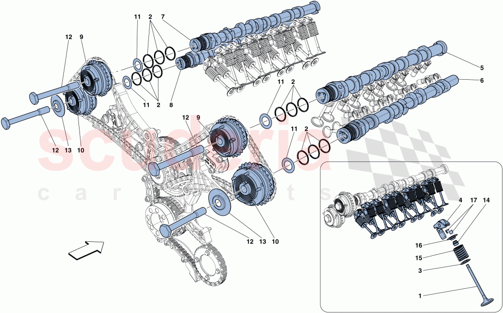 TIMING SYSTEM - TAPPETS of Ferrari Ferrari GTC4Lusso T