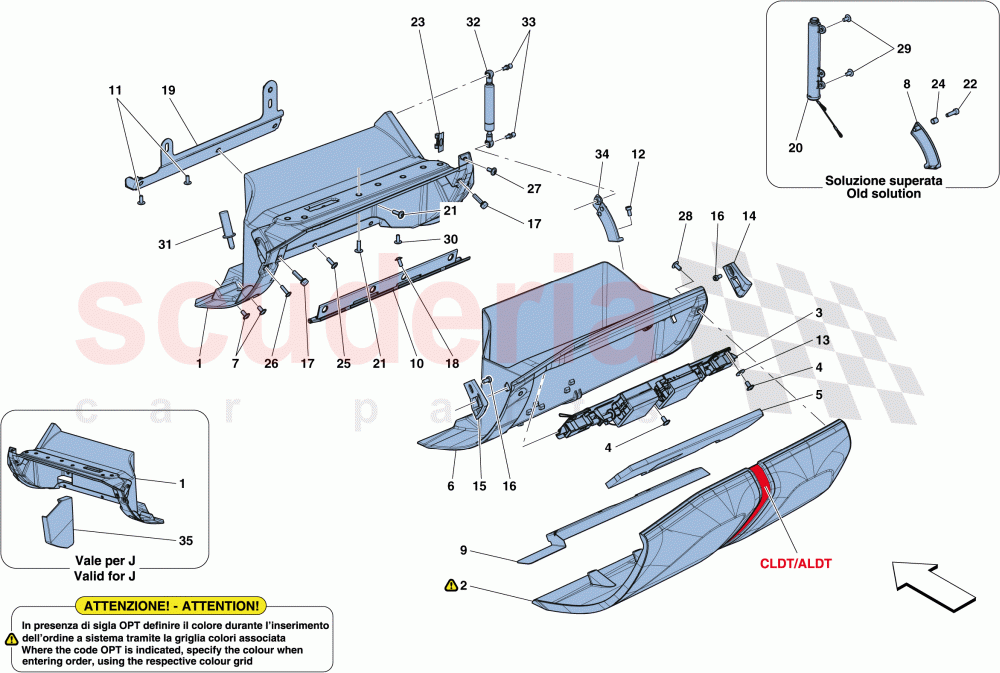 GLOVE COMPARTMENT of Ferrari Ferrari 812 Superfast/GTS