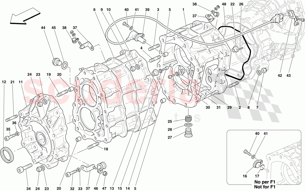 GEARBOX HOUSING of Ferrari Ferrari 612 Scaglietti