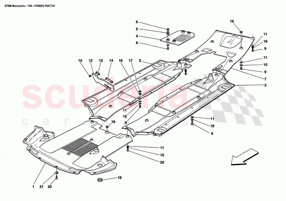 FLAT FLOOR PAN of Ferrari Ferrari 575M Maranello