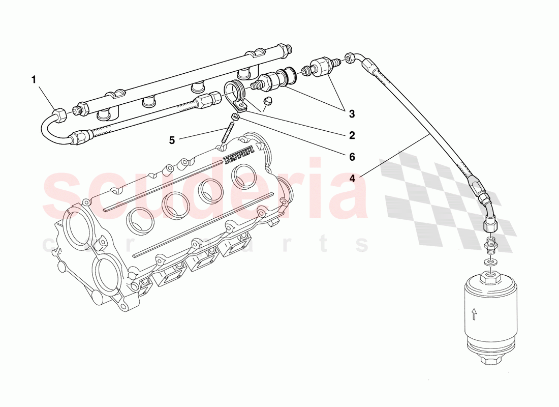 Fuel Feed System of Ferrari Ferrari 348 Challenge (1995)