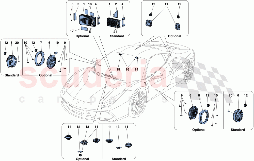 AUDIO SPEAKER SYSTEM of Ferrari Ferrari 488 GTB