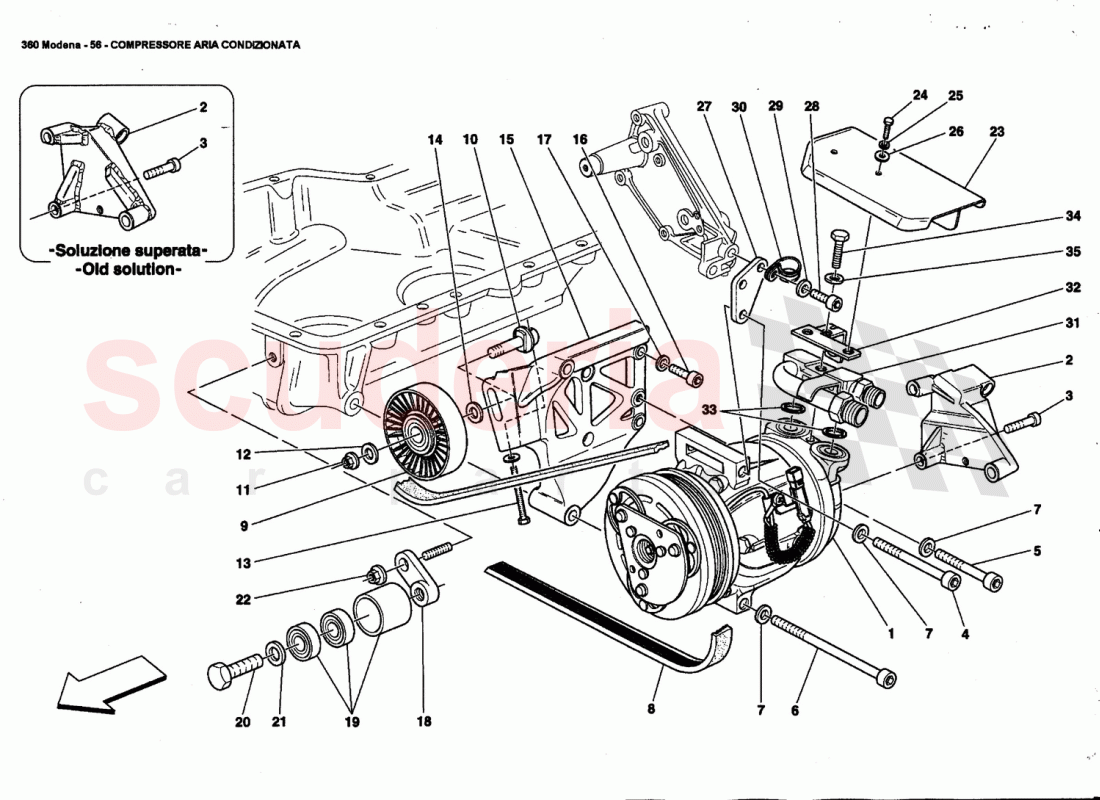 AIR CONDITIONING COMPRESSOR of Ferrari Ferrari 360 Modena