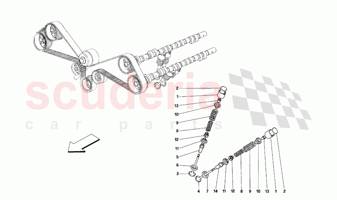 TIMING - TAPPETS of Ferrari Ferrari 348 (2.7 Motronic)