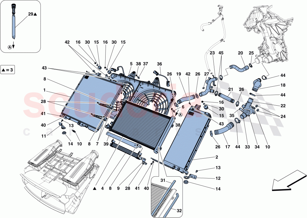 COOLING - RADIATORS AND AIR DUCTS of Ferrari Ferrari F12 Berlinetta