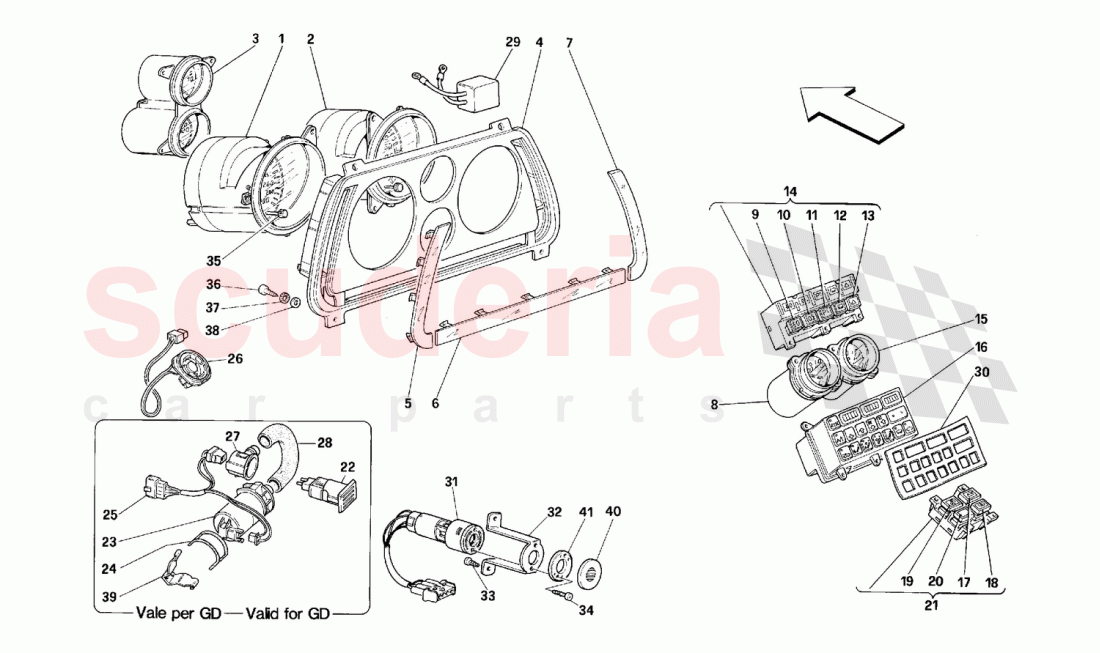 INSTRUMENTS of Ferrari Ferrari 348 (2.7 Motronic)