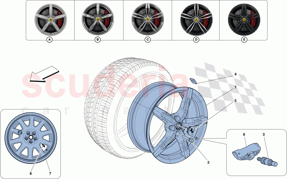 WHEELS of Ferrari Ferrari GTC4Lusso