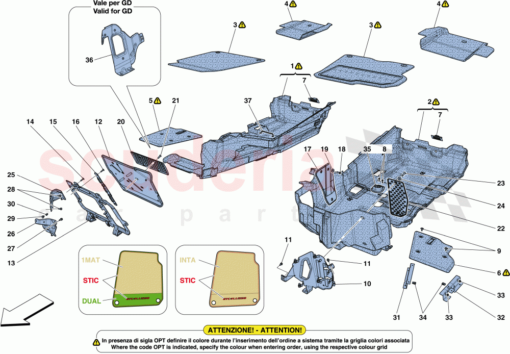 PASSENGER COMPARTMENT MATS of Ferrari Ferrari GTC4Lusso