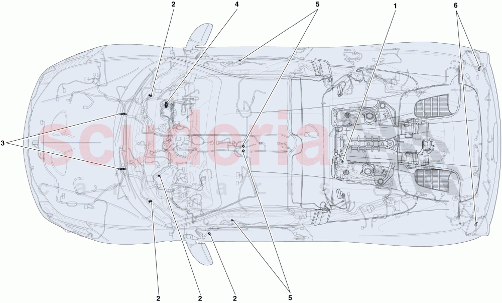 VARIOUS FASTENINGS FOR THE ELECTRICAL SYSTEM of Ferrari Ferrari 458 Speciale Aperta