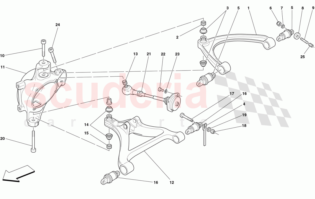 REAR SUSPENSION - WISHBONES of Ferrari Ferrari 360 Spider