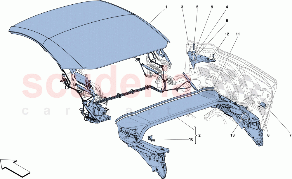 ELECTRIC ROOF: STRUCTURE of Ferrari Ferrari California T