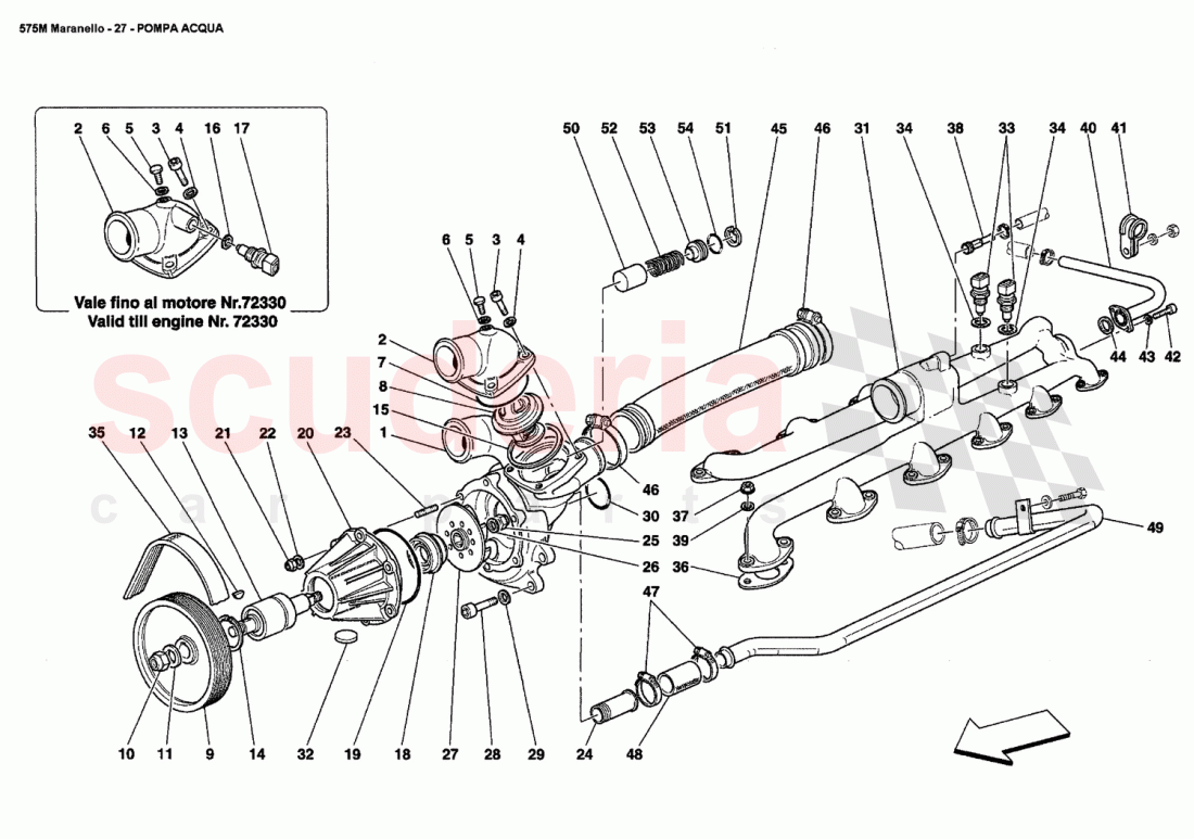 WATER PUMP of Ferrari Ferrari 575M Maranello