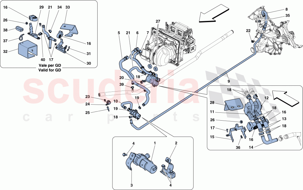 AC SYSTEM - WATER of Ferrari Ferrari 458 Spider