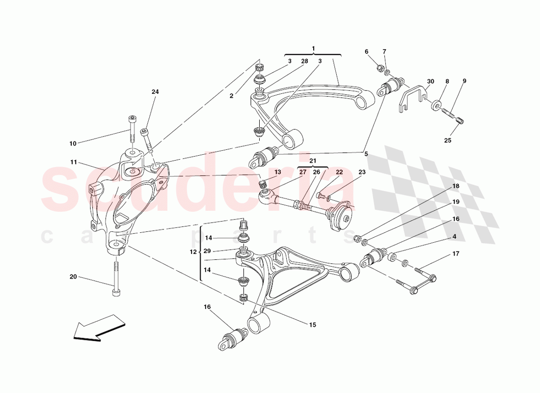 Rear Suspension - Wishbones of Ferrari Ferrari 430 Challenge (2006)