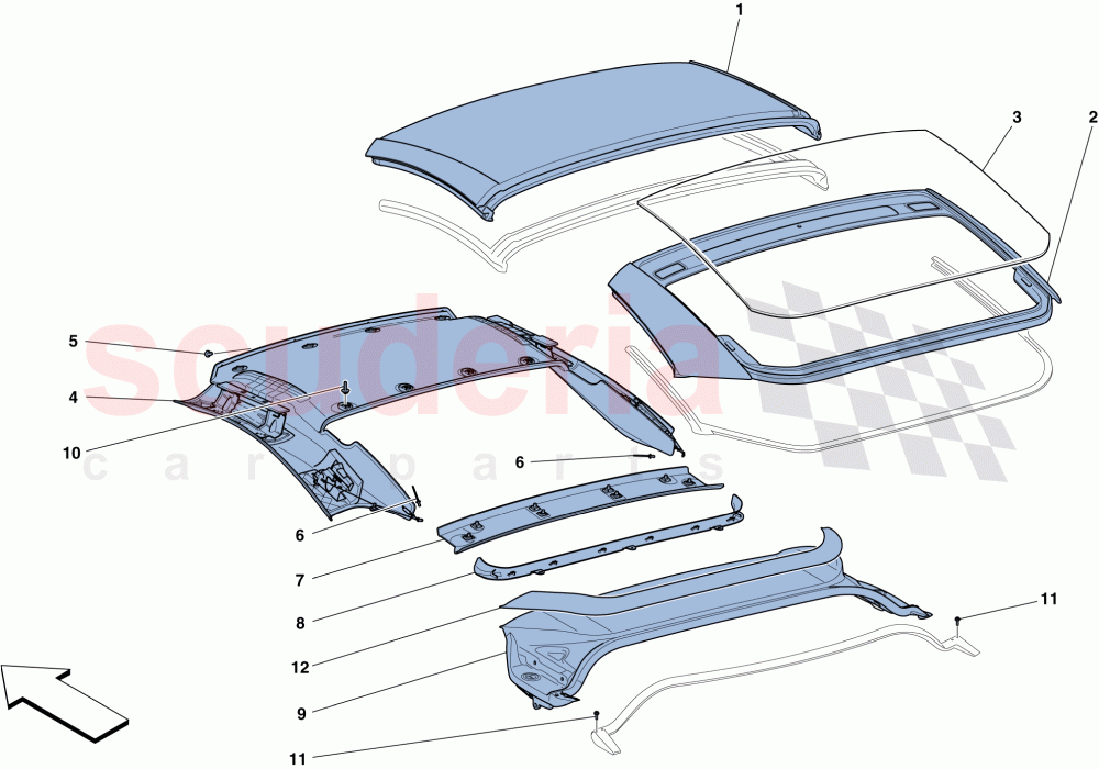 ELECTRIC ROOF: TRIM of Ferrari Ferrari California T