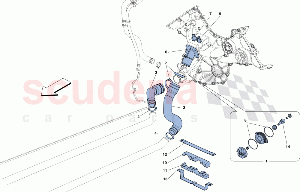 COOLING - WATER PUMP of Ferrari Ferrari 458 Spider