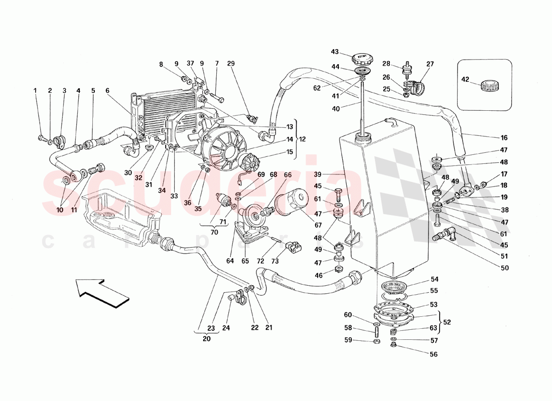 Lubrication System of Ferrari Ferrari 348 TB (1993)