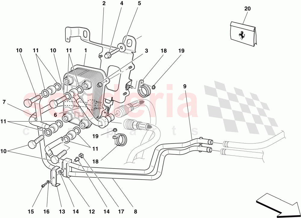 GEARBOX OIL LUBRICATION AND COOLING SYSTEM of Ferrari Ferrari California (2012-2014)