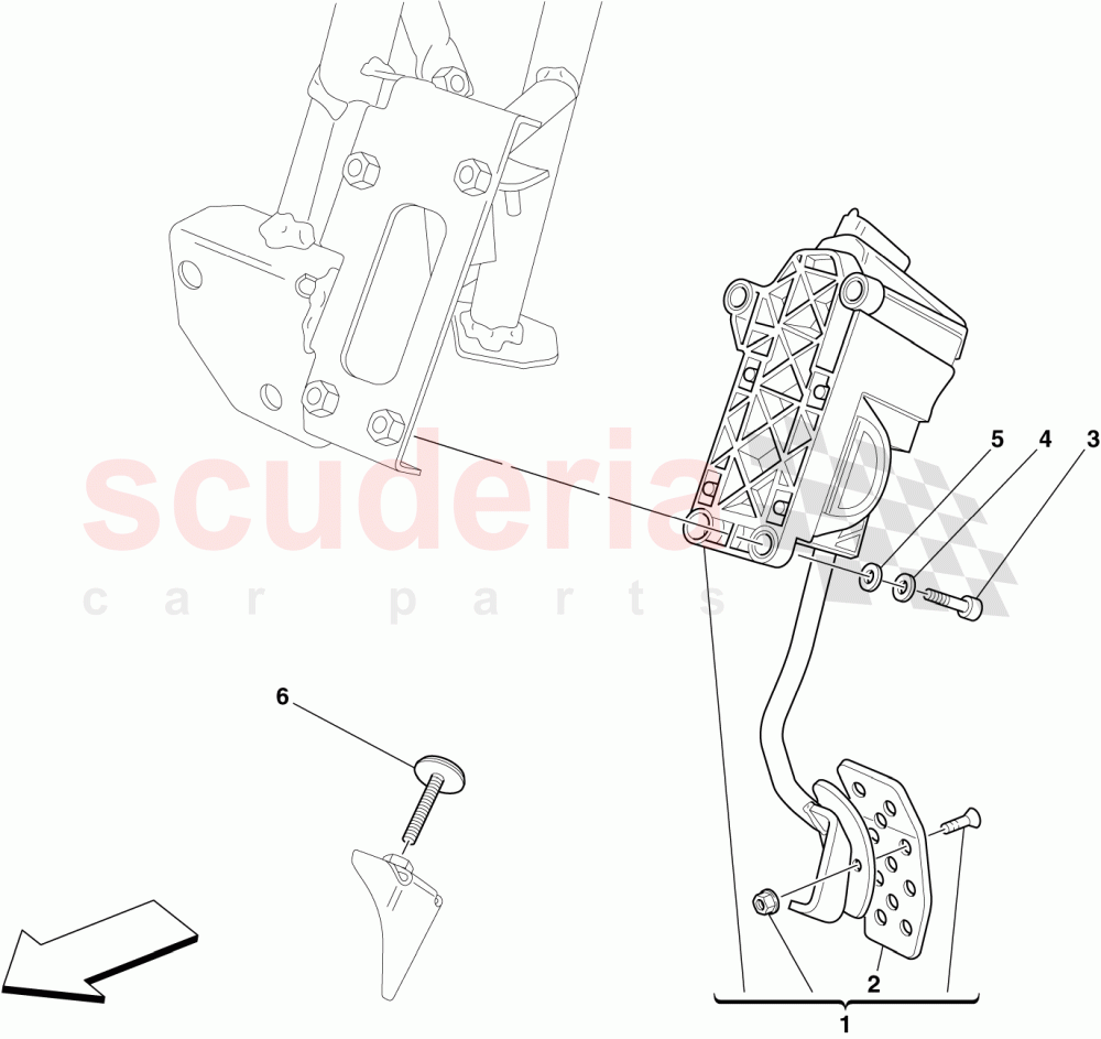 ELECTRONIC ACCELERATOR PEDAL of Ferrari Ferrari 599 SA Aperta