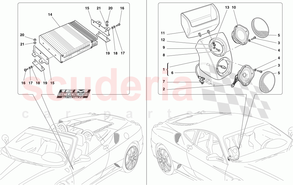 RADIO AMPLIFIER SYSTEM -Optional- of Ferrari Ferrari 430 Scuderia