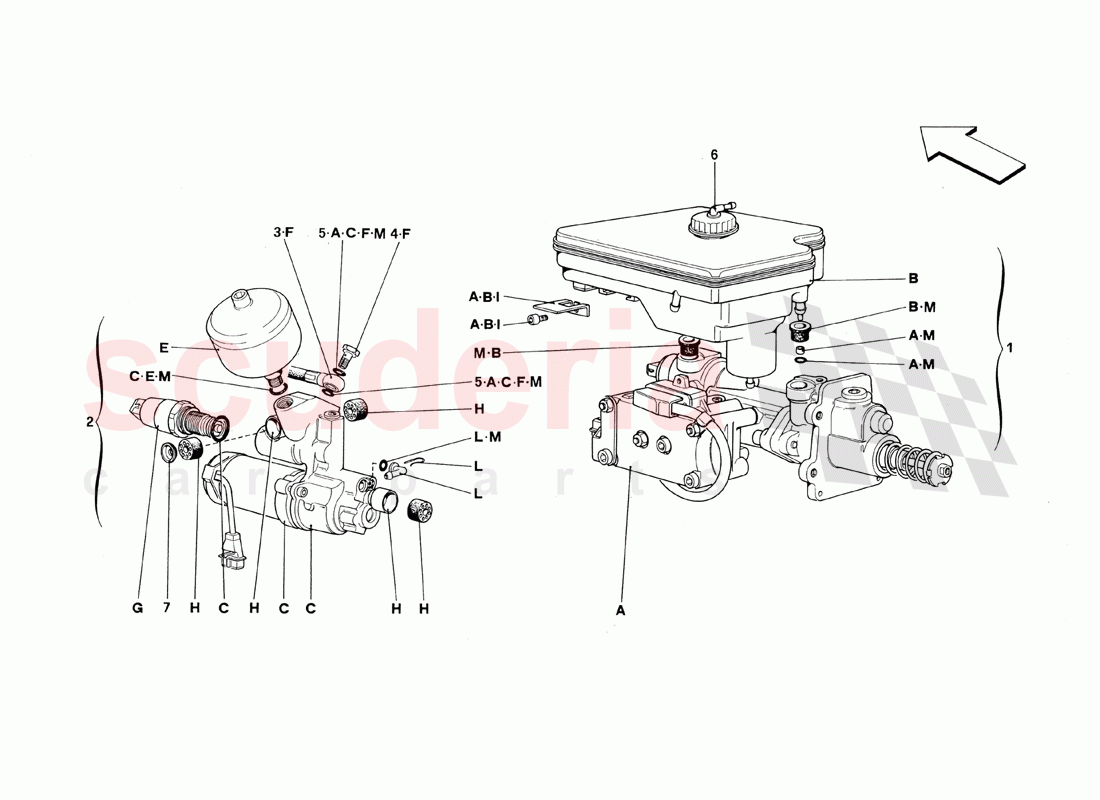 Hydraulic System for Antiskid of Ferrari Ferrari 348 TS (1993)