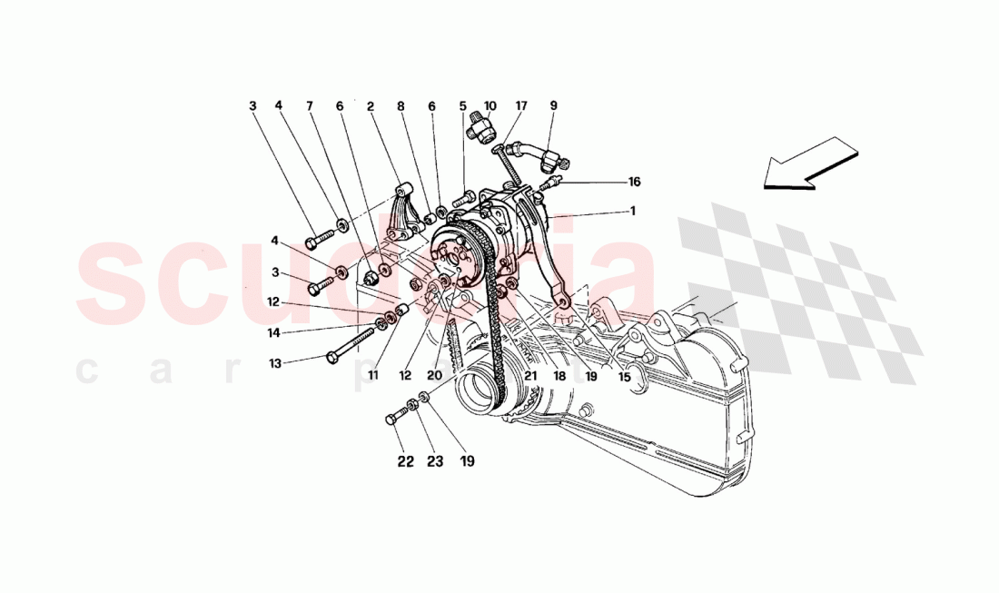 Air conditioning compressor of Ferrari Ferrari 512 TR