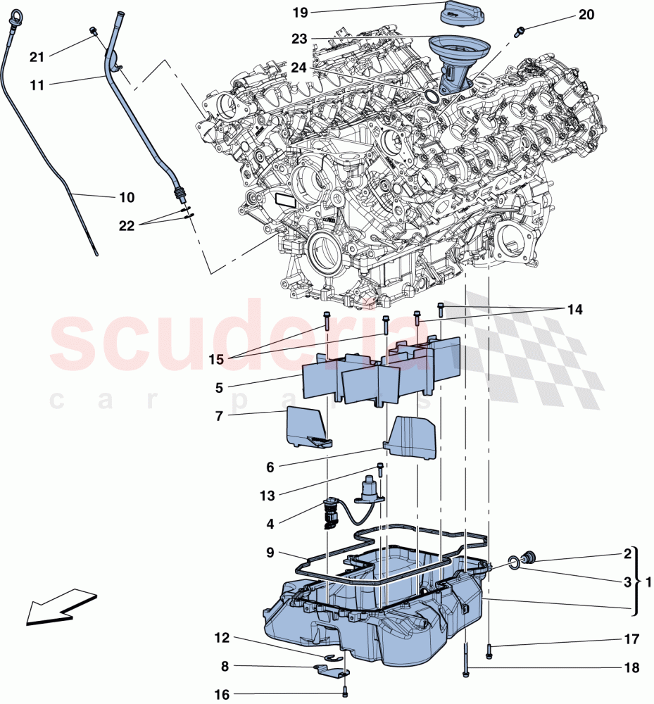 LUBRICATION: CIRCUIT AND PICKUP of Ferrari Ferrari GTC4Lusso T