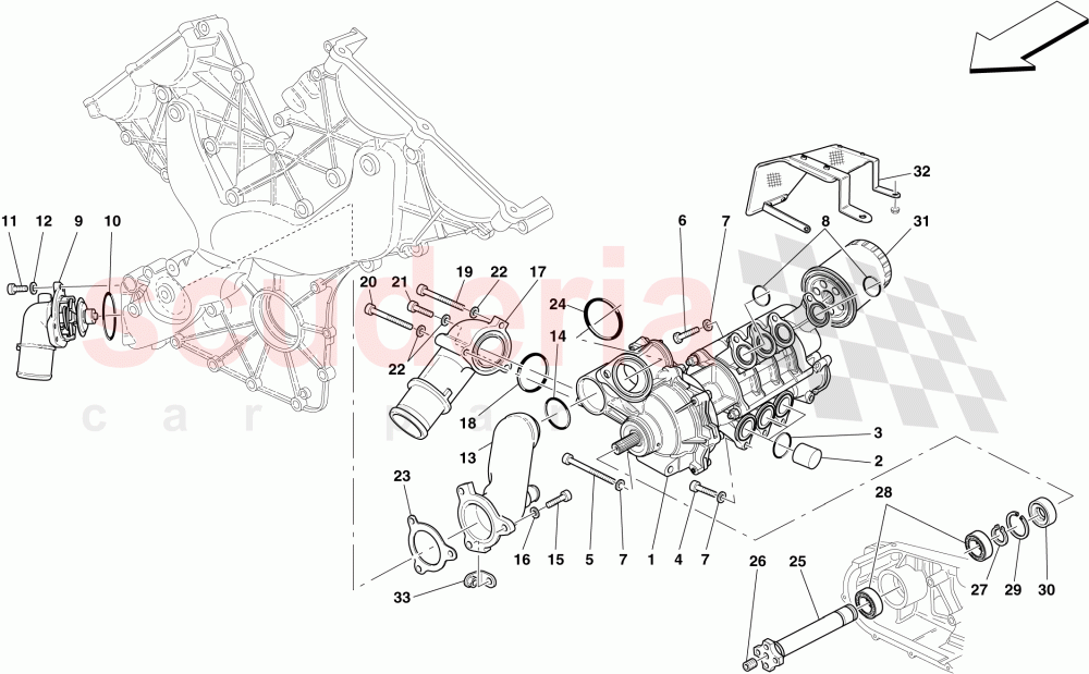 OIL / WATER PUMP of Ferrari Ferrari 599 GTO