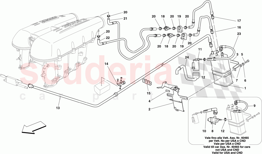 EVAPORATIVE EMISSIONS CONTROL SYSTEM of Ferrari Ferrari 430 Coupe