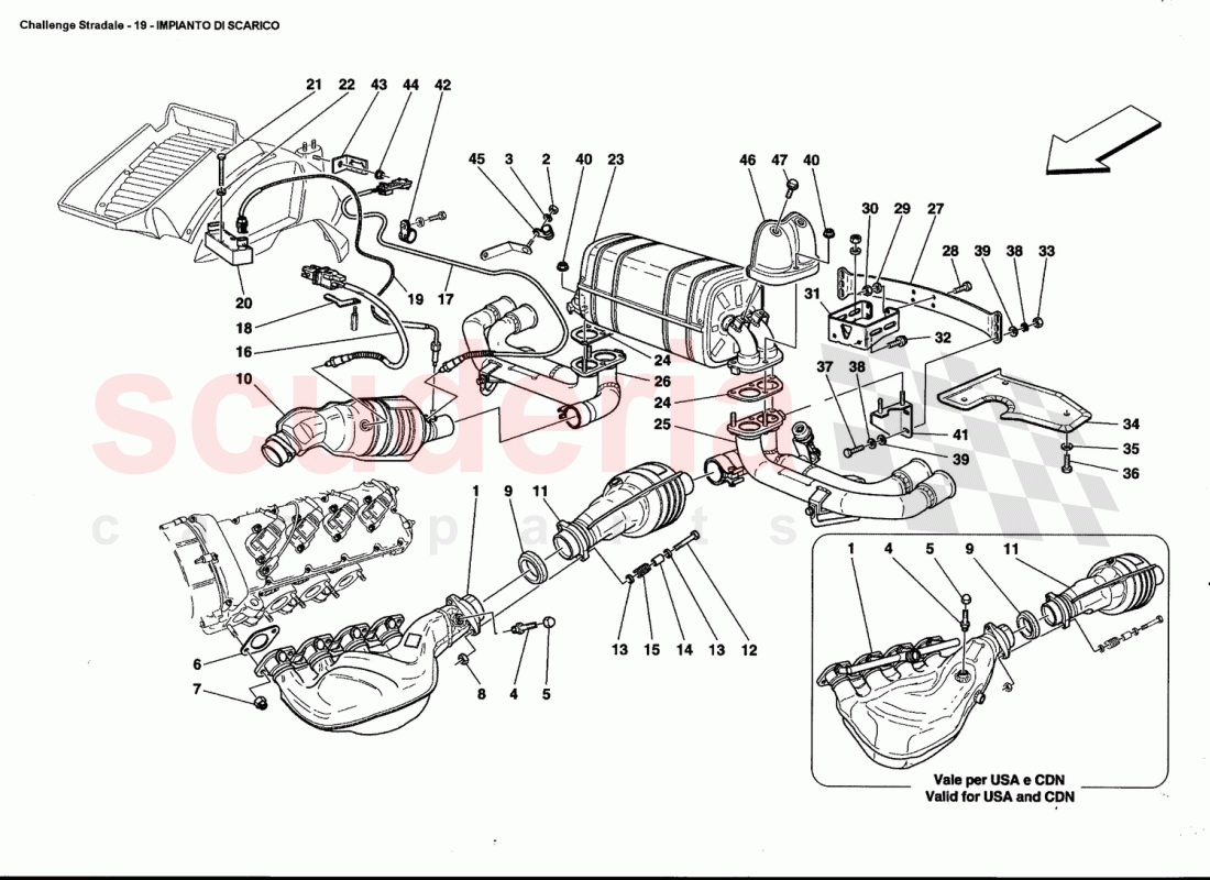 EXHAUST SYSTEM of Ferrari Ferrari 360 Challenge Stradale