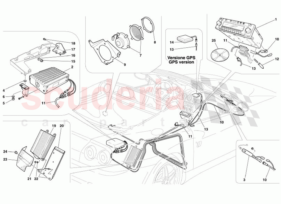 Stereo Equipment - GPS of Ferrari Ferrari 575 Superamerica