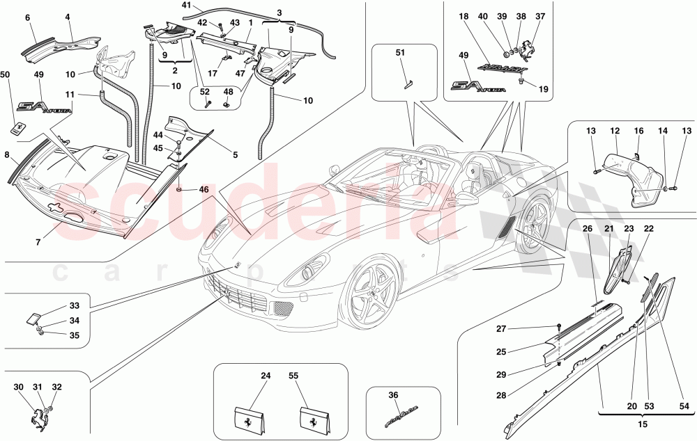 EXTERIOR TRIM of Ferrari Ferrari 599 SA Aperta