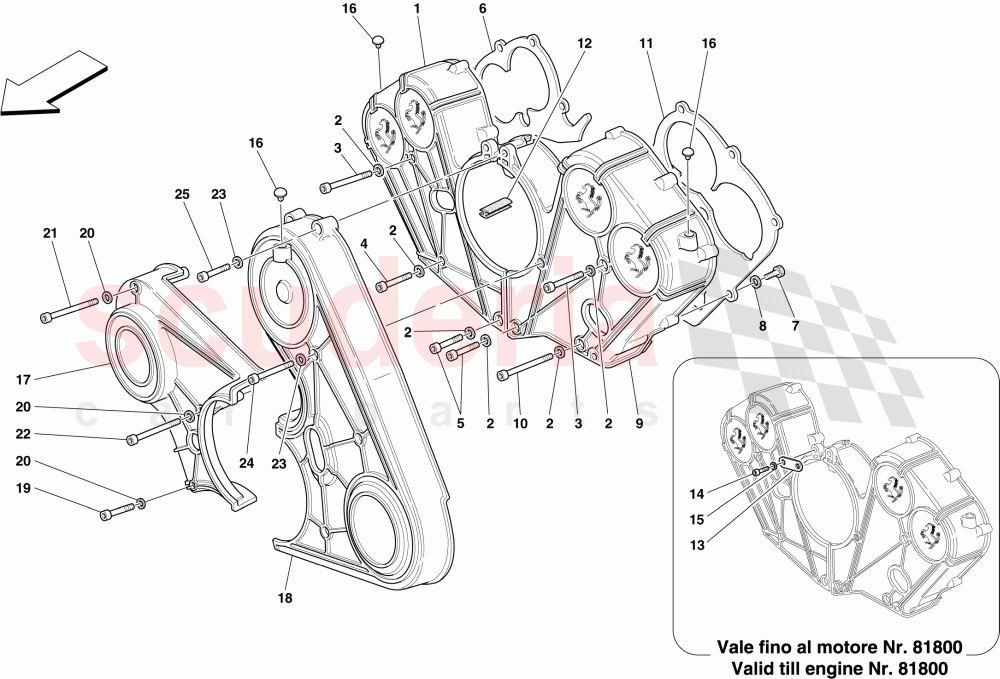 ENGINE COVERS of Ferrari Ferrari 612 Scaglietti