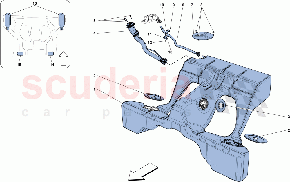 FUEL TANK AND FILLER NECK of Ferrari Ferrari GTC4Lusso T