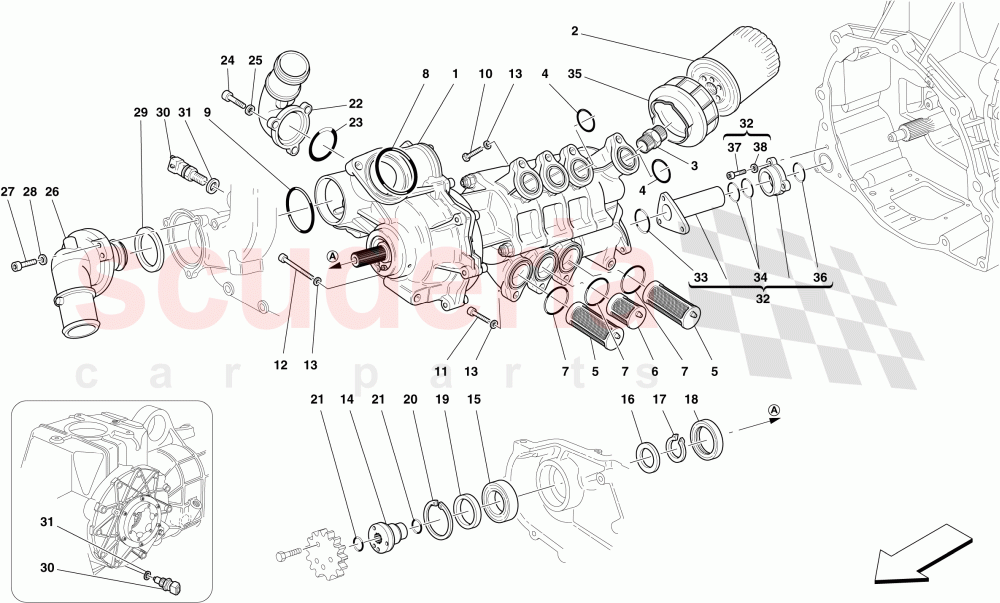 OIL / WATER PUMP of Ferrari Ferrari 430 Coupe