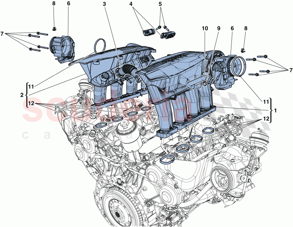 INTAKE MANIFOLD of Ferrari Ferrari 488 Spider