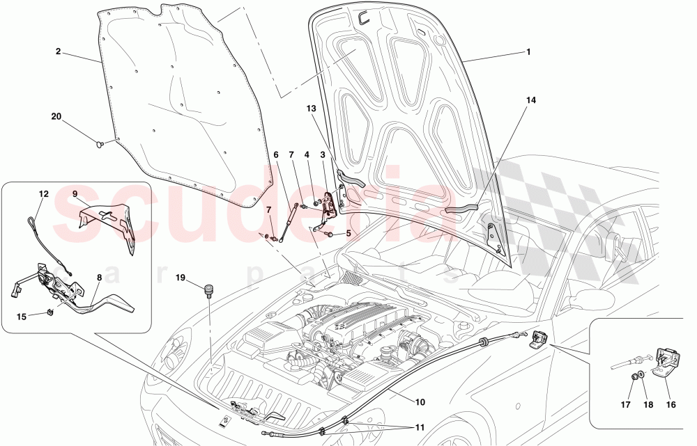 ENGINE COMPARTMENT LID of Ferrari Ferrari 612 Scaglietti